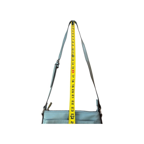 Carlos Santana Light Blue Faux Leather Crossbody Bag with‎ Ornate Lining - Picture 12 of 15